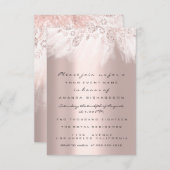 Invitation Robe Spark Rose Gold Mariage Baptême (Devant / Derrière)
