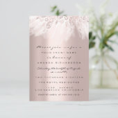 Invitation Robe Spark Rose Gold Mariage Fête de Mariage (Debout devant)