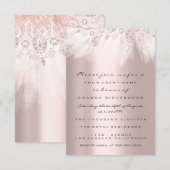 Invitation Robe Spark Rose Gold Mariage Fête de Mariage (Devant / Derrière)