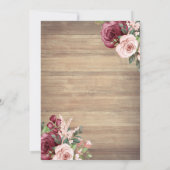 Invitation Robe, Tiara, Lumières à cordes Floral Bois Quincea (Dos)