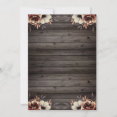 Invitation Robe, Tiara, Lumières Roses rouges Bois Quinceañer (Dos)