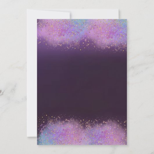 Invitation Robe Tour Eiffel Dusté Violet Quinceanera (Dos)