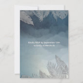 Invitation Robe tropicale bleue poussiéreuse argentée Quincea (Dos)