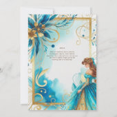 Invitation Robe turquoise Gold Quinceañera (Dos)