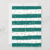 Invitation Robe turquoise Peau foncée Princesse Quinceanera (Dos)