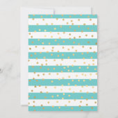Invitation Robe turquoise, princesse brune, Sweet 16 (Dos)