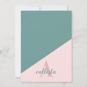 Invitation Robe turquoise rose brillant Parties scintillant D (Dos)