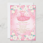 Invitation Robe Tutu Ballerina Parties scintillant Anniversai (Devant)