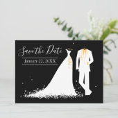 Invitation Robe & Tux - Enregistrer la date (Debout devant)