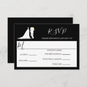 Invitation Robe & Tux - RSVP/Diner Choix (Devant / Derrière)