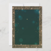 Invitation Robe Vert Chic Tiara, Diamonds Sweet 16 (Dos)