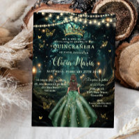 Robe verte émeraude de la forêt enchantée Quinceañ