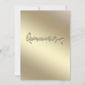 Invitation Robe verte et élégante en or Quinceañera (Dos)