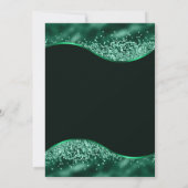 Invitation Robe verte et Parties scintillant or Ballons doux (Dos)