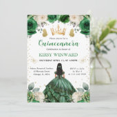 Invitation Robe verte Princesse de l'Ouest Quinceanera (Debout devant)