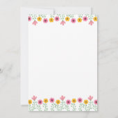 Invitation Robe verte Whimsical Princesse Floral Anniversaire (Dos)