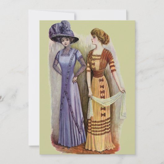 Invitation Robe vintage (Devant)