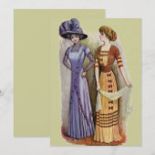 Invitation Robe vintage (Devant / Derrière)