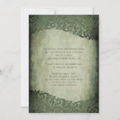 Invitation Robe vintage verte damask tiara Quinceañera (Dos)