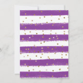 Invitation Robe violette Cheveux bruns Princesse Quinceanera (Dos)