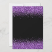 Invitation Robe violette foncée Faux Parties scintillant Quin (Dos)