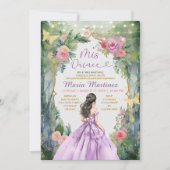 Invitation Robe violette Lilac Forêt Papillon Mis Quince (Devant)