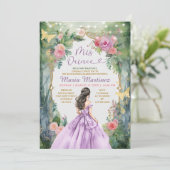 Invitation Robe violette Lilac Forêt Papillon Mis Quince (Debout devant)