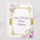 Invitation Robe violette Mexicaine Charra Mis XV Anos 1 (Dos)