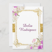 Invitation Robe violette Mexicaine Première Fille Anniversair (Dos)