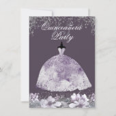 Invitation Robe violette Parties scintillant robe Quinceanera (Devant)