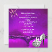Invitation Robe violette pour les douze ans de mariage ou Swe (Dos)