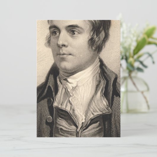 Invitation Robert Burns Portrait (Debout devant)