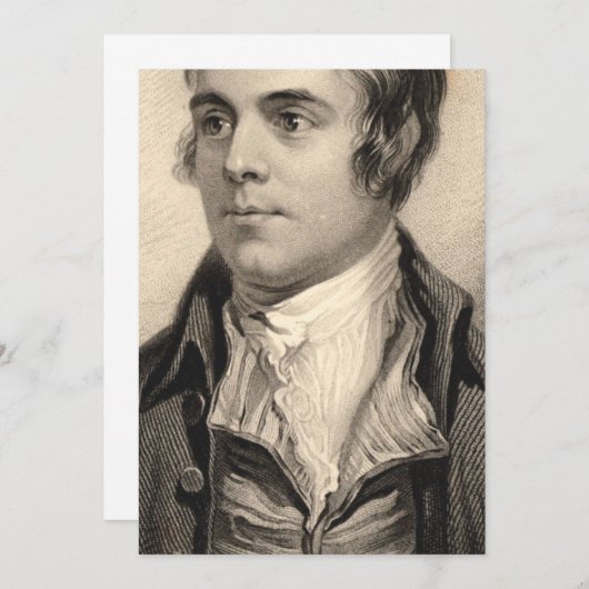 Invitation Robert Burns Portrait (Devant / Derrière)