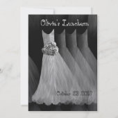 Invitation Robes de gris argenté de déjeuner ou de brunch de (Dos)