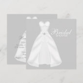 Invitation Robes de mariée blanche Baby Shower (Devant / Derrière)