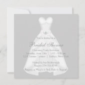 Invitation Robes de mariée blanche Baby Shower (Dos)