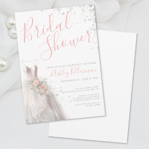 Invitation Robes de Mariée Élégantes Réception de Mariage