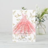 Invitation Robes de soirée corail danse papillon or fête Swee (Debout devant)