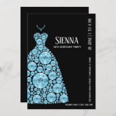 Invitation Robes de soirée Glam Diamant (Devant / Derrière)