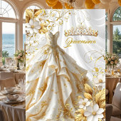 Invitation Robes de soirée or pour une fête d'anniversaire de