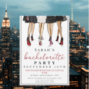 Invitation Robes noires de soirée pour EVJF à NYC 