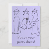 Invitation Robes Prom Design personnalisable (Devant)