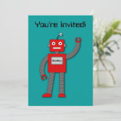 Invitation Robi l'invitation robotique rétro (Debout devant)