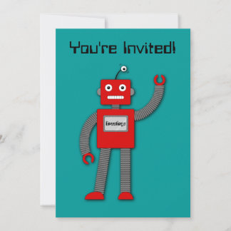 Invitation Robi l'invitation robotique rétro