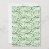 Invitation Robin Bird Spring Baby shower Co-Ed Genre Neutre (Dos)