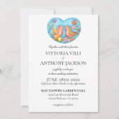 Invitation Robin Couple Oiseaux mignons do-it-yourself Jardin (Devant)