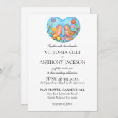 Invitation Robin Couple Oiseaux mignons do-it-yourself Jardin (Devant / Derrière)