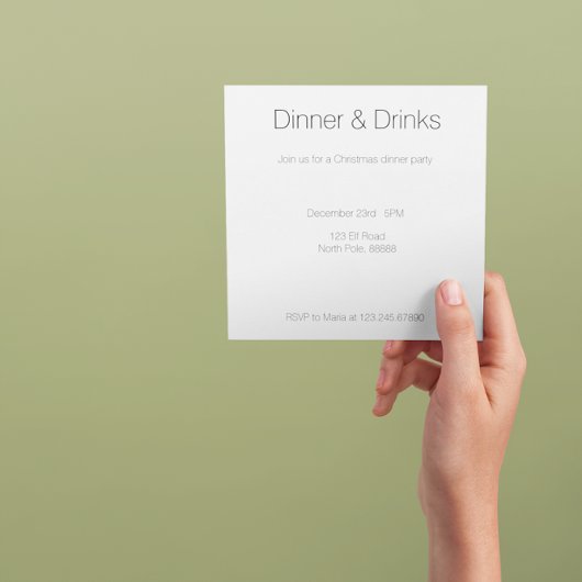 Invitation Robin de Noël classique, coutume