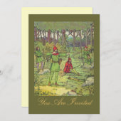 Invitation Robin Des Bois Dans La Forêt (Devant / Derrière)