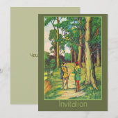 Invitation Robin des Bois et Petit Jean (Devant / Derrière)